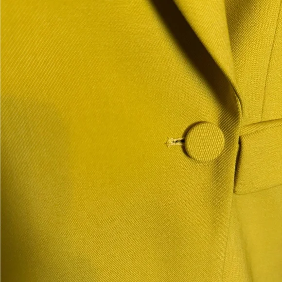 $750 AKNVAS HAUSER Double breasted mustard fitted blazer size 4 luxury - Picture 6 of 9